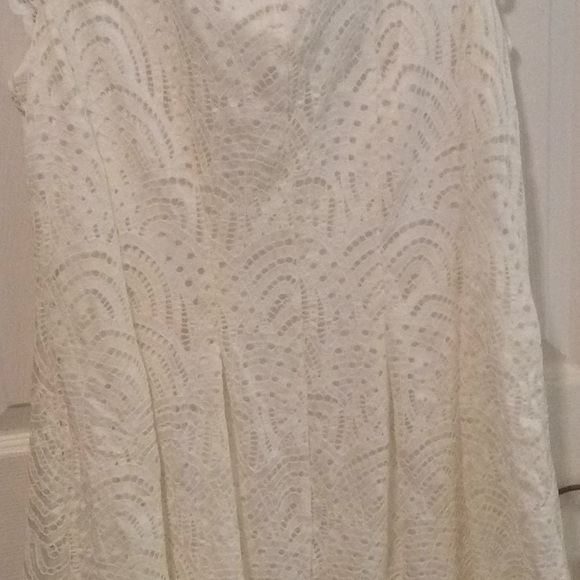 Beautiful Ronni Nicole White Lace Cap Sleeve Dress Bride Bridal Shower Women's 8 - Picture 7 of 8